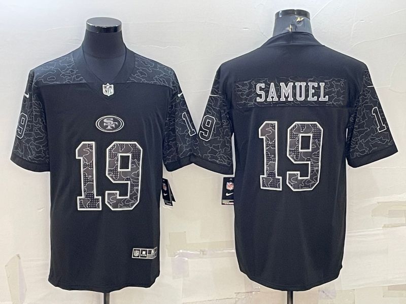 Men San Francisco 49ers #19 Samuel Nike Black RFLCTV Limited NFL Jersey